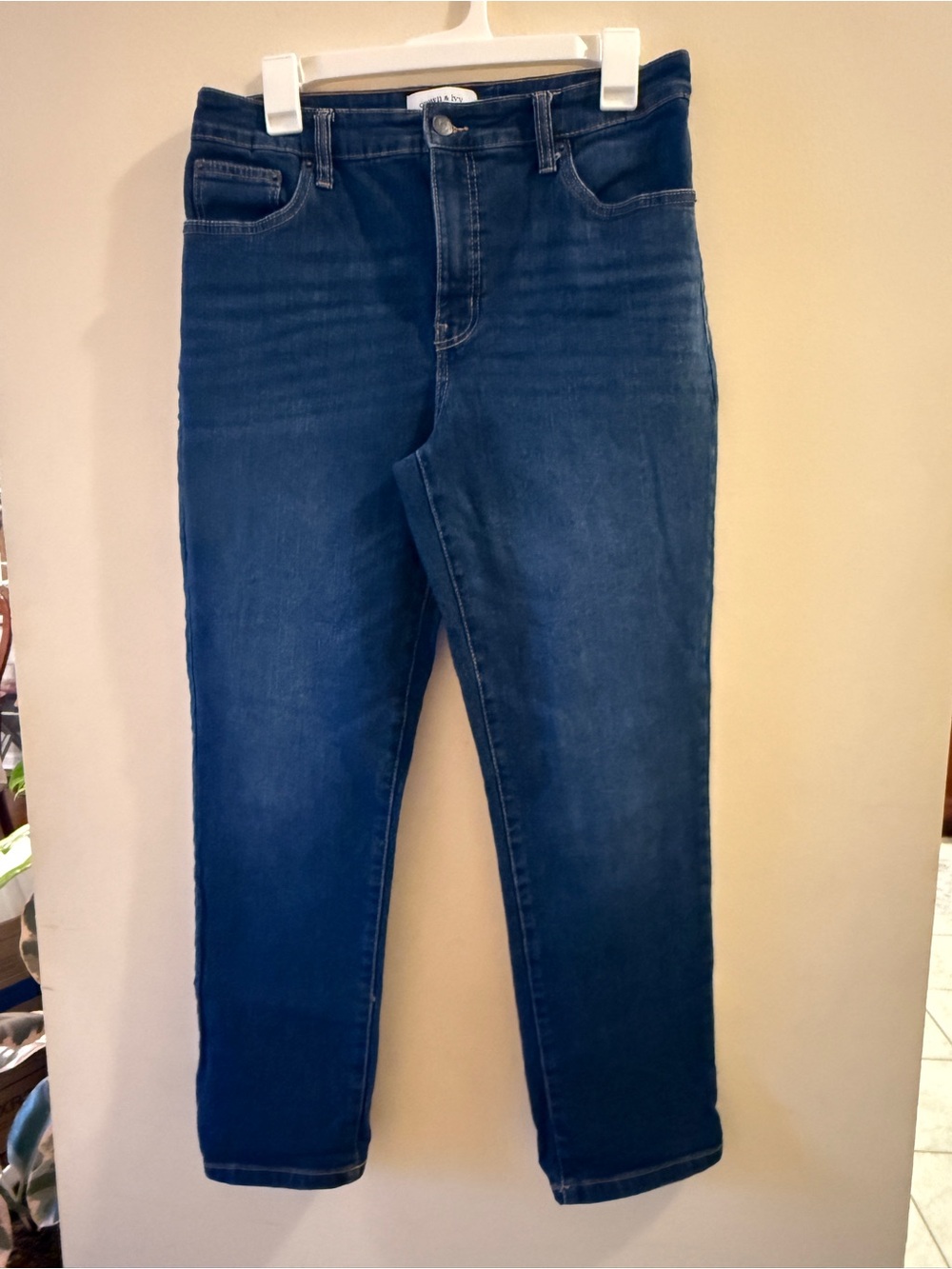 crown & ivy Women’s Slim Dark Indigo Jeans